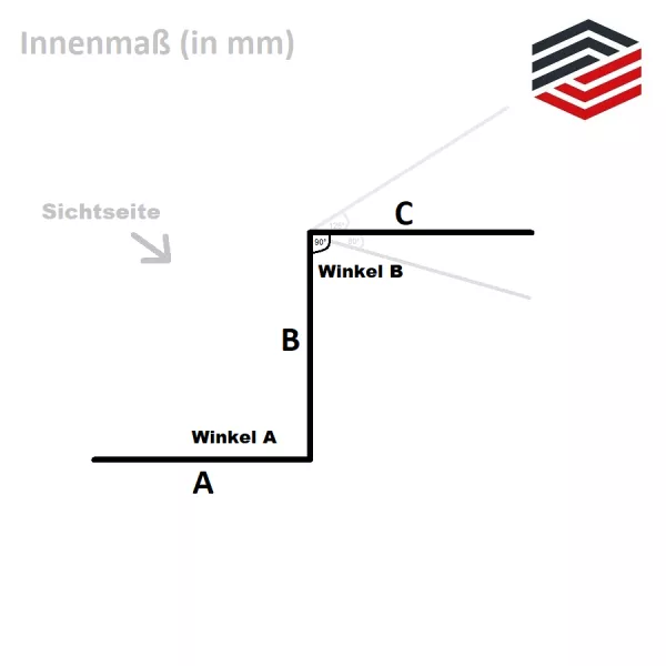 Z-Profil aus V2A 1,5mm Edelstahl blank